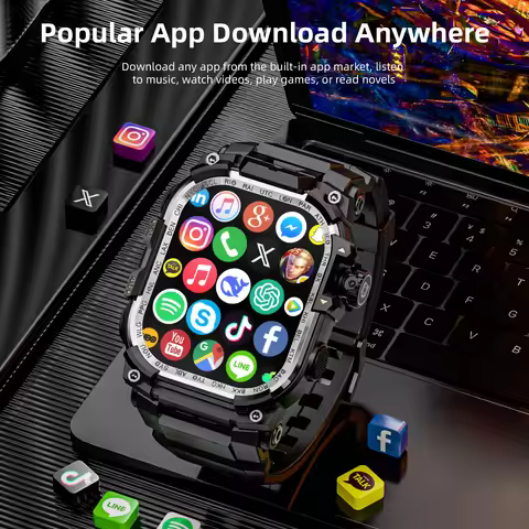 Q888 Smartwatch 4G 5G SIM Card Full Network Android OS GPS WiFi 2.06-inch Rotating Camera 32GB RAM 2