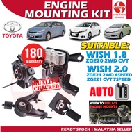 S2U Engine Mounting Kit Set Toyota Wish 1.8 ZGE20 2.0 ZGE21 ZGE21 Auto With Bracket Mounting Enjin