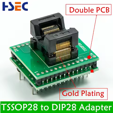 TSSOP28 to DIP28 adapter TSSOP8 IC programmer adapter socket for tl866 TL866II PLUS T48 T56 RT809H p
