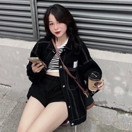 Jacket Jeans CHAMPION loose form BLUE/BLACK unisex men and women Jaystoree denimJacket