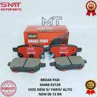 Brake Pad/Front Brake Pad 04466-52120 VIOS NEW G YARIS ALTIS NEW 08-13 100% Original SMT 04466-52120 RR