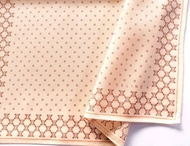 Celine 復古手帕 單色圖騰 暖米色 口袋巾 21 x 21 英吋