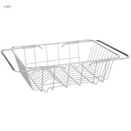 Expandable Dish Drying Rack over the Sink,Kitchen Stainless Steel Dish Drainer in Sink or on Counter
