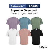 ARRIVE GUIDE SIRO AG280 Supreme Oversized Fit Tshirt 280gsm Cotton Tshirt  Baju Kosong Oversize Lela