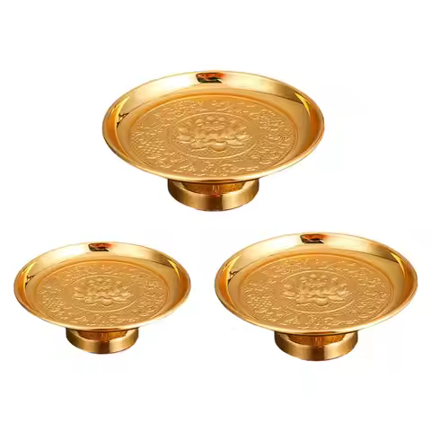 Temple Tray, Buddhist Fruit Plate, Lotus Design, Blessing Tray, Stable Base,