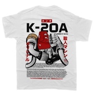Honda K20a Engine Baju Tshirt Microfiber