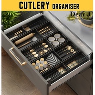 Aluminium Adjustable Cutlery Drawer Organizer [Dear J]
