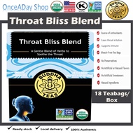 Buddha Teas, Organic Throat Bliss Blend Tea, Caffeine Free, 18 Tea Bags, once a day shop, throat tea