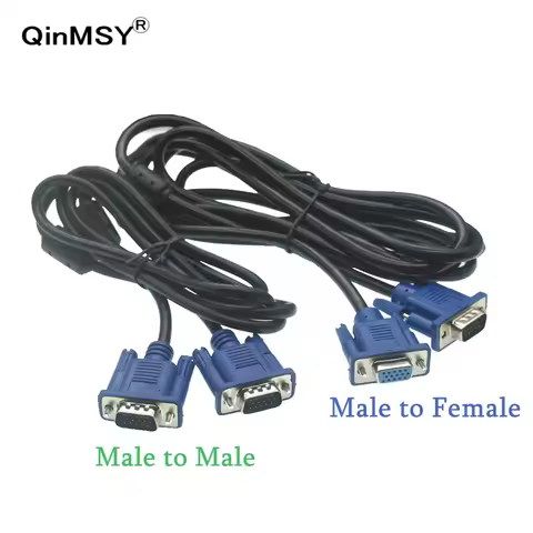 VGA HD 15Pin D-Sub Short Video Cable VGA Male to Male & Female extended line 0.3m 3m 1.5m 5m for Com