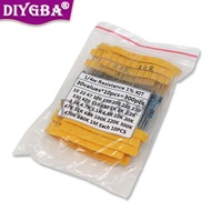 300PCS 1/4w 10 -1M Ohm 1/4w 0.25W Resistance 1% Metal Film Resistor Resistance Assortment Kit Set 30
