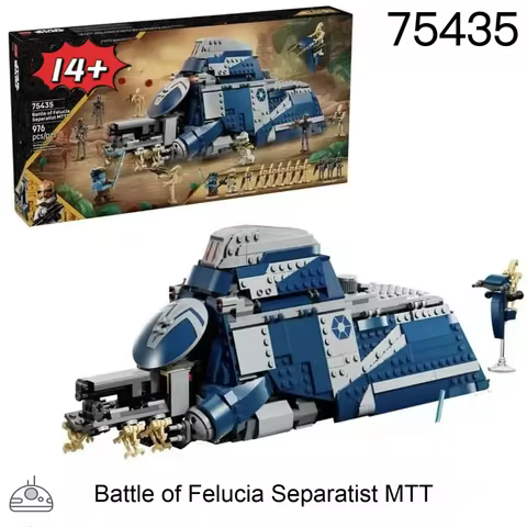 976pcs Movie Battle Separatist MTT 75435 Modification Space War Military SpaceShip Building Blocks T