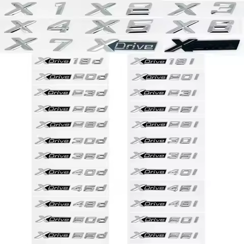 XDrive 20i 30i 35i 40i 50i 30d 35d 40d car fender emblem trunk badge sticker for BMW X1 X3 X4 X5 X6 