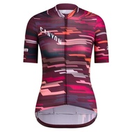 Canyon Red Women’s Short Sleeve MTB Cycling Jersey Bicycle Top Shirt For Women