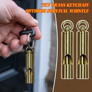 Retro Brass Whistle Keychain - Emergency Survival Whistle - Referee Competition Whistle - Loud Sound