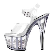 15cm/cm super stiletto sandals wedding shoes white sexy pearl crystal shoes catwalk shoes