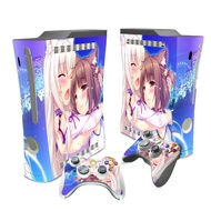 New style Amine gilrs Good Quality Protective Sticker Vinyl Skins for XBOX 360 fat New game TN-XBOX 360-5210 new design