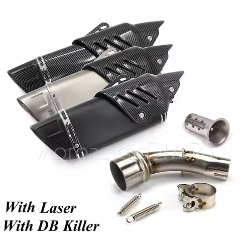 For Yamaha YZF R3 MT03 R25 MT-03 51mm Motorcycle Exhaust Muffler Middle Link Pipe DB Killer Bike Elb