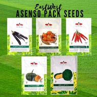 East West EASTWEST Asenso Pack Seeds EGGPLANT - Fortuner TOMATO - Diamante Max HOT PEPPER - Red Hot SQUASH - Suprema Bella