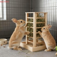 XINYUE Rabbit Hay Manger, Durable Wooden Hay Feeder, Practical Detachable Self-Feeding Guinea Pig Fe