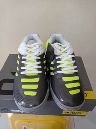 SEPATU PINGPONG TENIS MEJA ANDRO CROSS STEP 2 BLACK GREY YELLOW