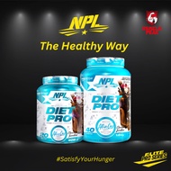 NPL Diet Pro Whey Protein 4lbs (1.8kg)/2lbs(908g) Fat Burner Recovery L-Carnitine Fibre BCAA Halal