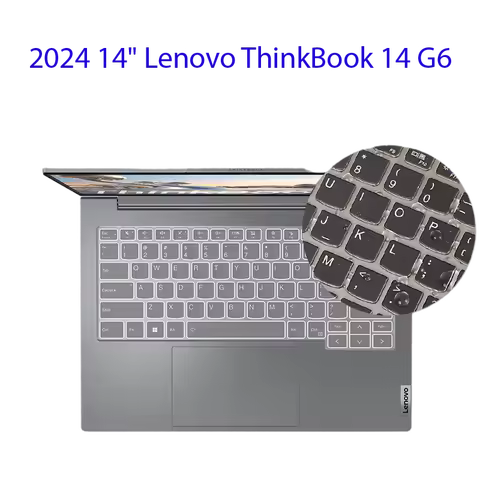 Silicone laptop Keyboard Cover Skin for 2024 14" Lenovo ThinkBook 14 G6 IMH ABP / Thinkbook 14 Gen 6