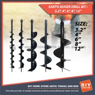 EARTH AUGER DRILL BIT 3.2" 4" 6" 8" 12"/ EARTH AUGER HOLE DIGGER/ MATA MESIN DRILL TANAH/ TOOL GALI LUBANG