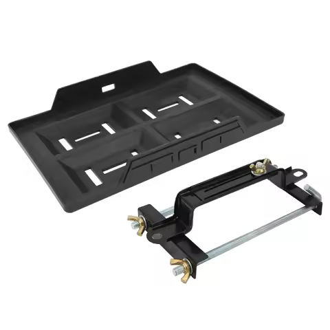 Battery Tray Bracket Kit Car Battery Hold Down Tray Bracket Set Recessed Slots Sturdy Construction f