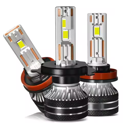 K5C Double Copper Tubes LED Car Headlight Bulbs H1 H4 H7 H11 H8 9005 9006 High Power 180W/2pcs 6000K