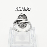 Cincin Perak Original 925 Permata (Silver Ring 925) (Cincin batu ) (Cincin Perempuan)