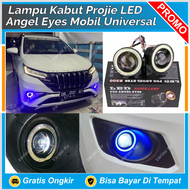 LAMPU FOGLAMP ANGEL EYES BUMPER KABUT PROJIE LED MOBIL TEMBAK PROJEKTOR  89 MM 89MM 2 MODE AVANZA XE