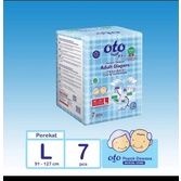 Oto Adult Adhesive Diaper Contents 7 pcs Size L, Elderly Diapers, Adult Diapers, Adult Diapers, Adult pampers Elderly Adhesive Diapers, Adult Size L