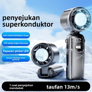 Violent Fan Digital Display 100-speed High-speed Outdoor Handheld USB Cooling Fan Mini High-speed Fa