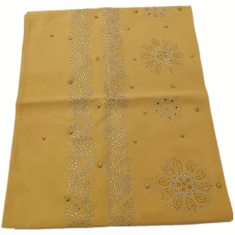 African Aso Oke Headtie Soft Nigerian Headtie High Quality African Aso Oke Head Wraps Fabric With Be