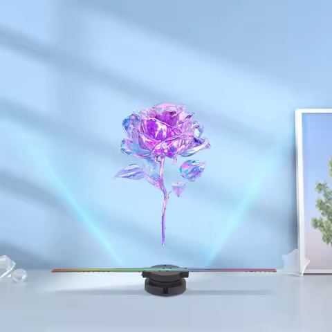3D Hologram Fan, 3D Hologram Advertising Display, Holographic Projector Fan, Heat-Resistant for Stor
