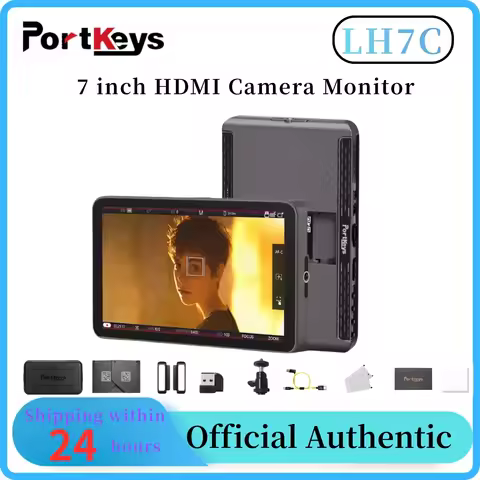 Portkeys LH7C 7-inch HDMI Wired Camera Control Monitor with Sunshade 1000nit HDMI HD IPS Touch Scree