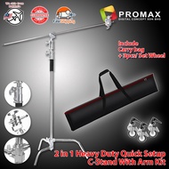 C Stand Photography 3.3M Heavy Duty Stainless Steel C-Stand Premium 30kg Payload 330CM