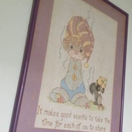 Pre-Loved Hand Made Embroidery Art, Frame:21 Inches By 16 Inches
