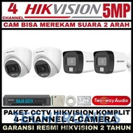Techtronics | HIKVISION CCTV PACKAGE 5MP 4 CHANNEL 4 CAMERA AUDIO TWO WAY TURBO HD CCTV CAMERA