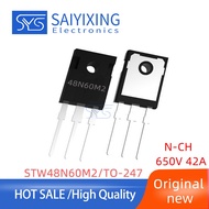 2PCS Original STW48N60M2 Silk Screen Printing 48N60M2 Packing TO-247 N-Channel Dojo Effect Managemen