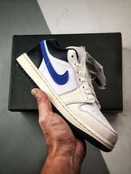 NIKE Air Jordan 1 Low White black blue sneakers