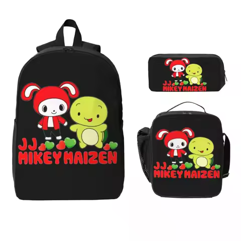Jj Mikey Maizen Backpack Student Boys Girls BookBag School Bag Computer Shoulder Bags 3ps Insulated 