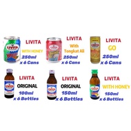 [TKM] Livita Energy Drink 100ml/150ml/250ml ( x 6 ) Cans/Bottles