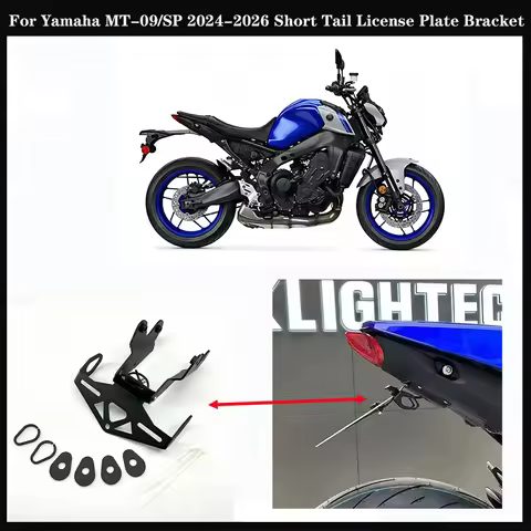 Motorcycle license plate bracket is used for Yamaha MT-09/SP 2024 2025 2026 modifications - short ta