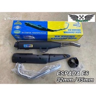 Espada Open Exhaust Racing E6 LC135 Y15ZR 32MM 35MM Ekzos