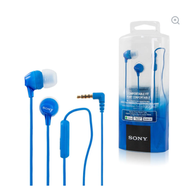 SONY - 索尼 MDR-EX15AP 入耳式耳機 立體聲 輕量舒適 線控 支援 iOS 及 Android / 藍色 - 平行進口