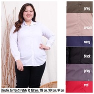KEMEJA DINZLIE PREMIUM STRETCH WOMEN'S SHIRT SML XL XXL XXL XXXL