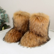 Y2K Plush Boots - Warm Cotton Snow Boots with Thick Sole for Winter