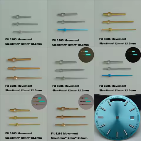 Watch hands suitable for Miyota 8285 dual movement blue green Luminous watch accessories Miyota 8285