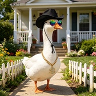 Waterproof Goose Cover Goose Statue Costume 3 Pcs Hip Hop Goose Outfit Set for 23 Statue – 80s 90s S